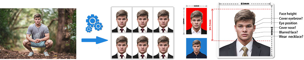 Passport Photo Before and After - Professional Background Removal Example